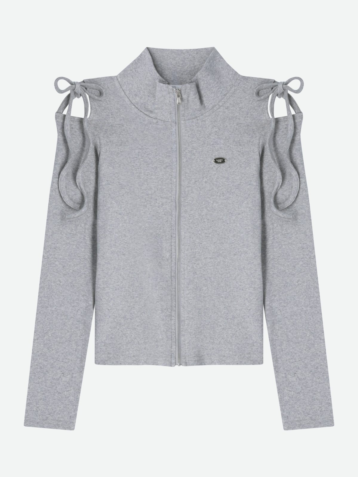 Shoulder Cut-out Zip-up