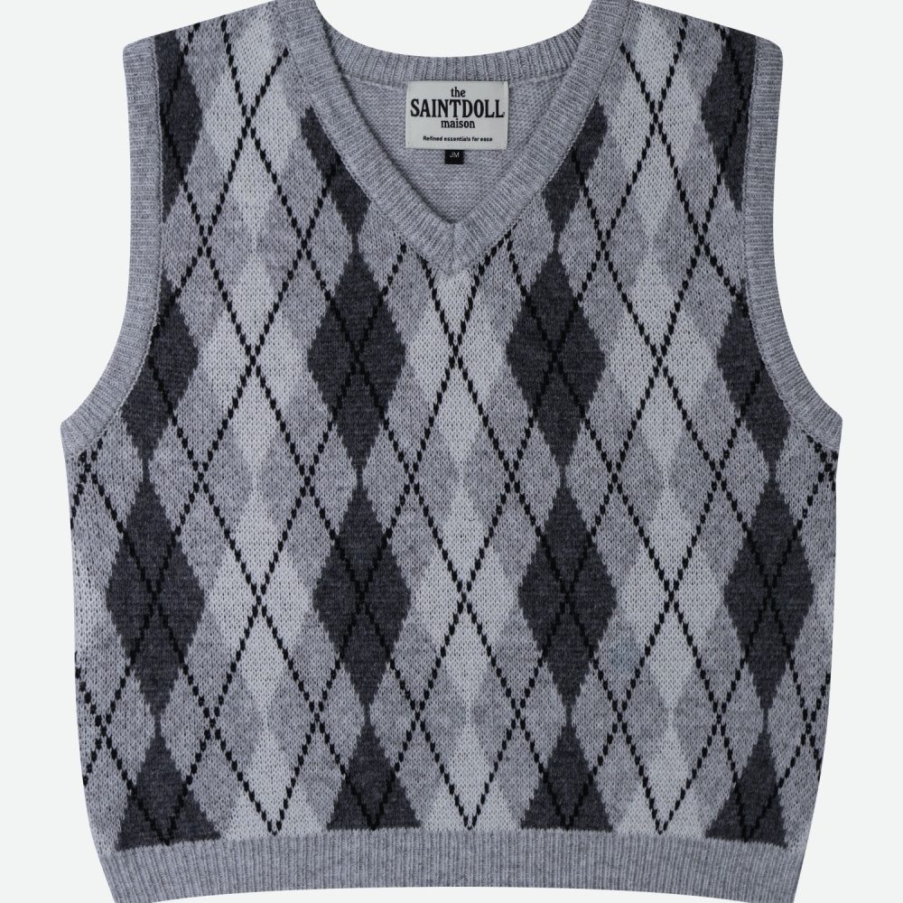 Argyle Knit Vest